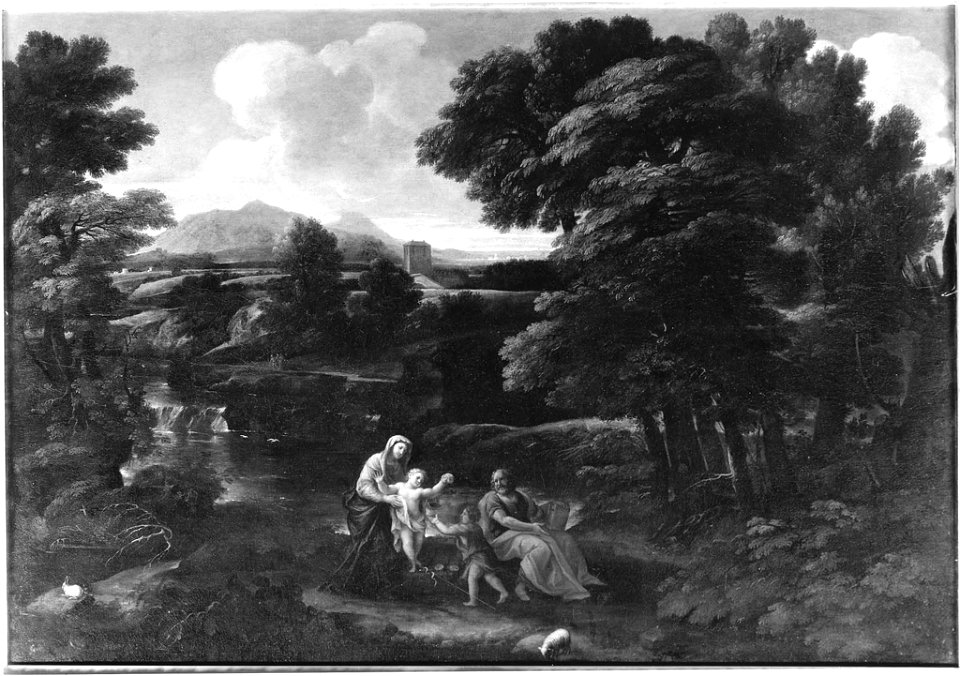 Giovanni Francesco Grimaldi - Landscape with the Holy Family and the Infant Saint John the Baptist - 26.167 - Museum of Fine Arts