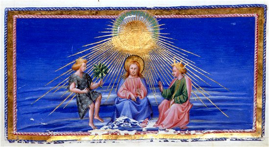Giovanni di paolo, paradiso 25 adamo, cristo e salomone