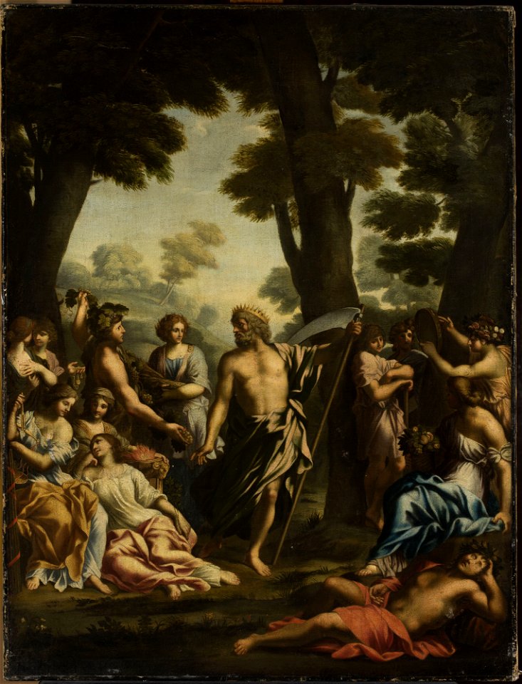 Giovanni Francesco Romanelli - Saturn and muses - M.Ob.95 MNW - National Museum in Warsaw