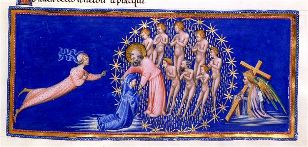 Giovanni di paolo, paradiso 45 dante davanti a san pietro