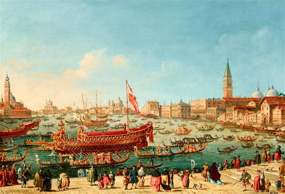 Giovanni Grubacs - The Doge on the Bucintoro near the Riva di Sant’Elena, Venice