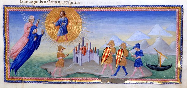 Giovanni di paolo, paradiso 15 dante e beatrice