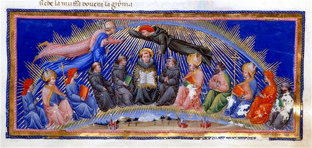 Giovanni di paolo, paradiso 23 dante, beatrice e santi