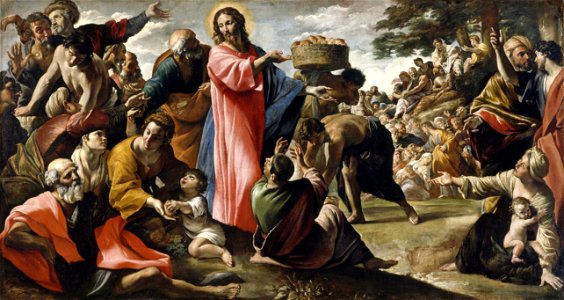 Giovanni Lanfranco - Miracle of the Bread and Fish - WGA12454