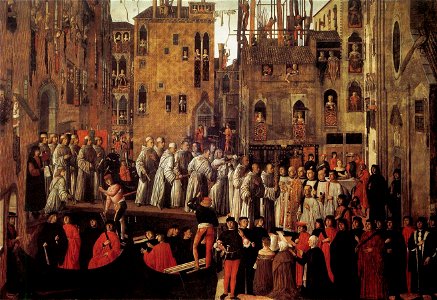Giovanni mansueti, Miracle of the Relic of the Holy Cross in Campo San Lio 02