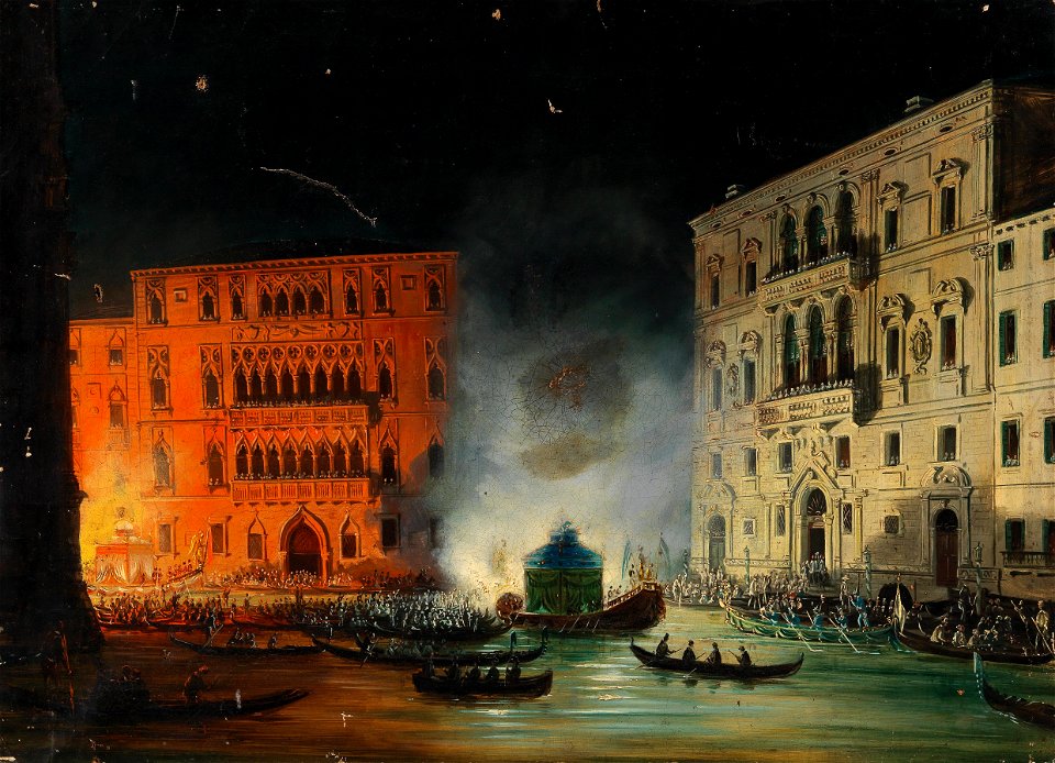 Giovanni Grubacs - Venice – Festivities on the Grand Canal in 1838 in honour of Emperor Ferdinand