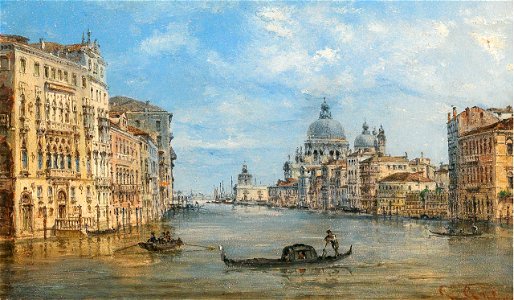 Giovanni Grubacs - Venice, a view of the Grand Canal