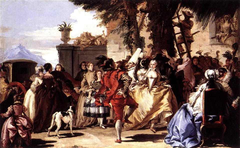 Giovanni Domenico Tiepolo - Ball in the Country - WGA22372