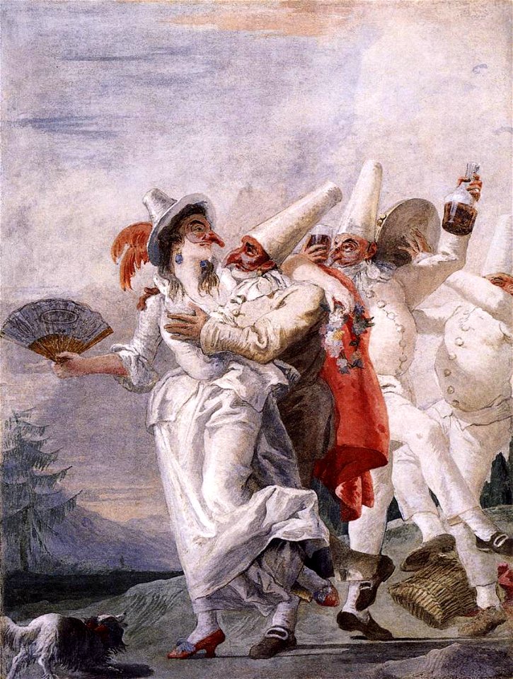 Giovanni Domenico Tiepolo - Pulcinella in Love - WGA22390