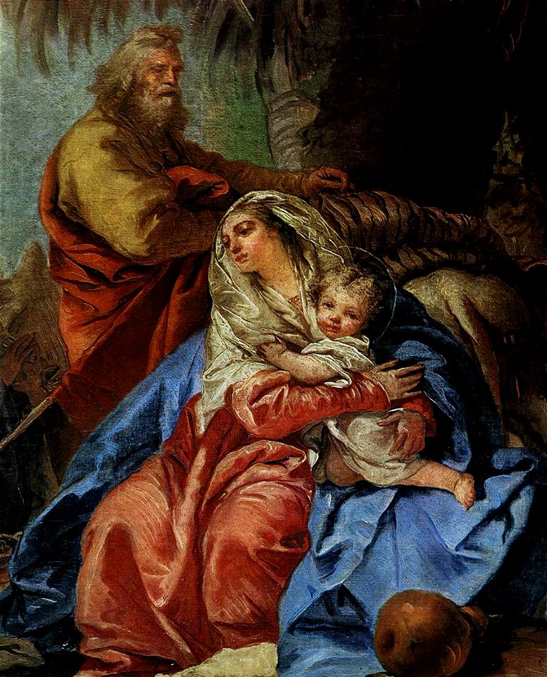 Giovanni Domenico Tiepolo - The Rest on the Flight to Egypt (detail) - WGA22375