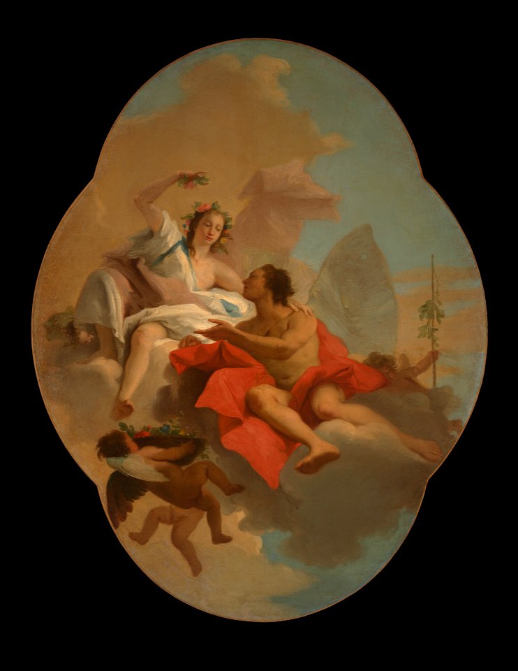 Giovanni Domenico Tiepolo - Flora and Zephyr - 1959.15.21 - Yale University Art Gallery