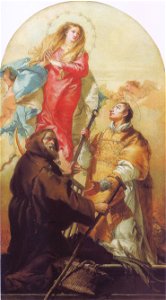 Giovanni Domenico Tiepolo La Vierge en gloire avec saint Laurent et saint François de Paule