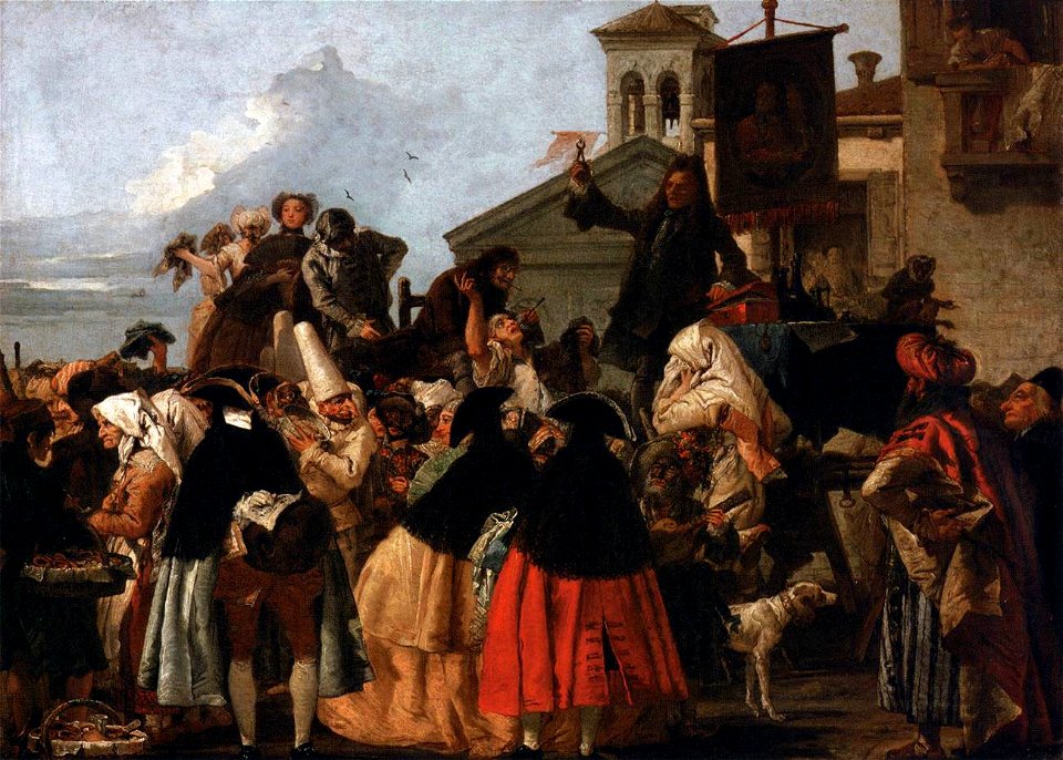 Giovanni Domenico Tiepolo - The Charlatan (The Tooth-Puller) - WGA22380