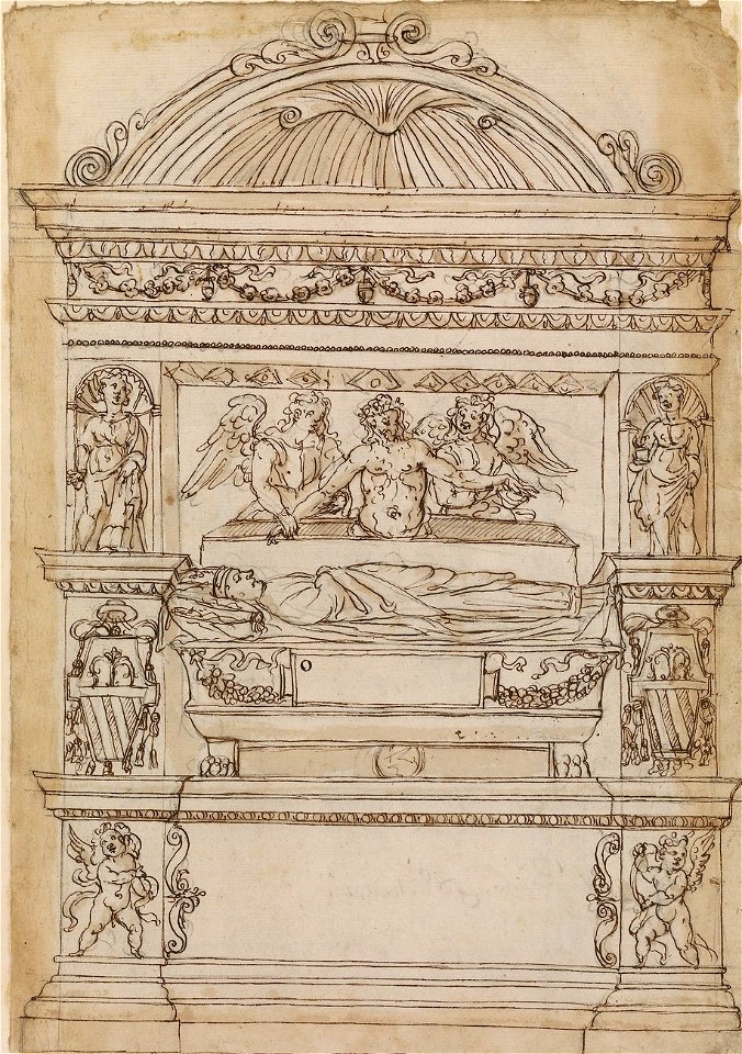 Giovanni mellini tomb watercolour