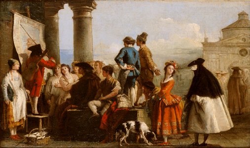 Giovanni Domenico Tiepolo - The Storyteller - Google Art Project