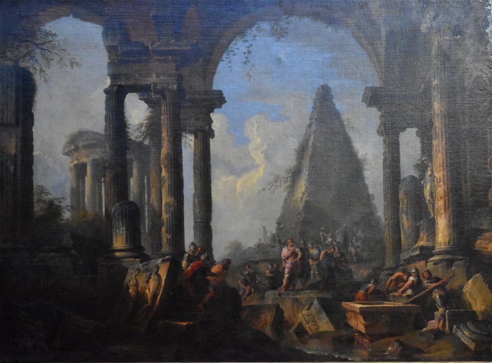 Giovanni Paolo Pannini - Alexandre le grand devant le tombeau d'Achille 02