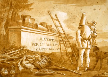 Giovanni Domenico Tiepolo - Title Page to the Punchinello Series - Google Art Project