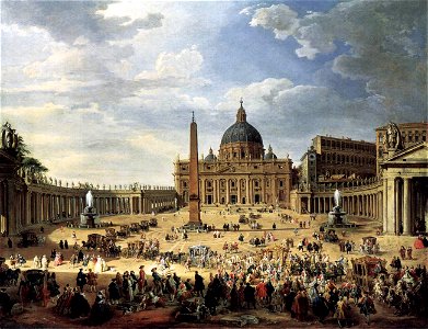 Giovanni Paolo Pannini - Departure of the Duc de Choiseul from the Piazza di San Pietro - WGA16982