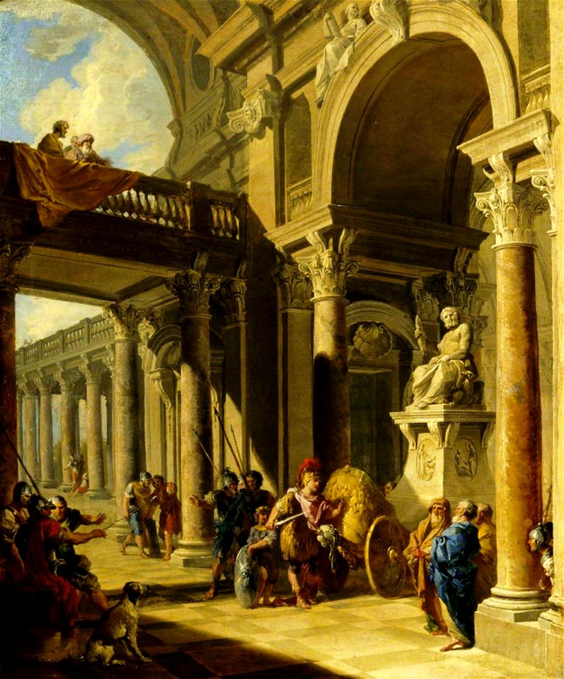 Giovanni Paolo Panini (1691-1765) - Alexander and the Gordian Knot - 266897 - National Trust