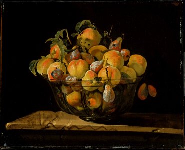Giovanni Paolo Spadino - Peaches and Pears in a Glass Bowl - 59.193 - Museum of Fine Arts