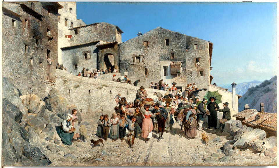 Giovanni Piancastelli Emigrazione dell'Agro Romano - Partendo