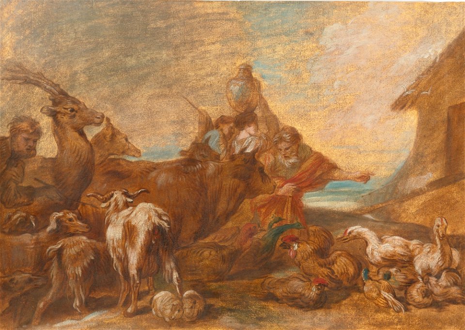 Giovanni Francesco Castiglione The Animals Entering the Ark