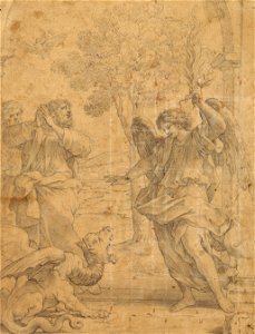 Giovanni Francesco Romanelli - Archangel Uriel and the Dragon - Google Art Project