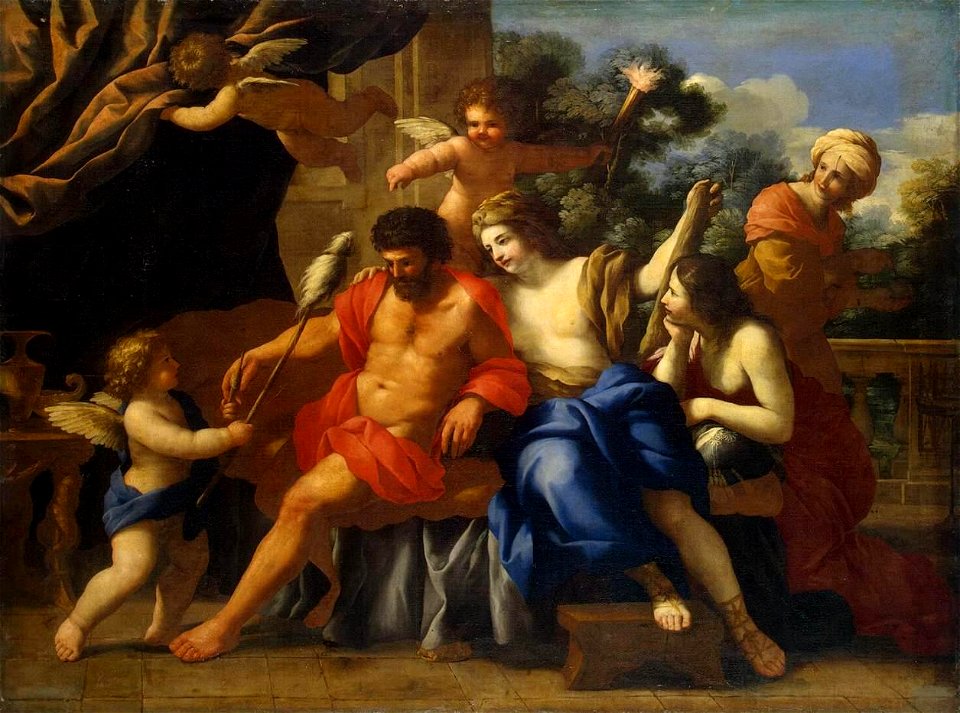 Giovanni Francesco Romanelli - Hercules and Omphale - WGA19671