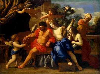 Giovanni Francesco Romanelli - Hercules and Omphale - WGA19671