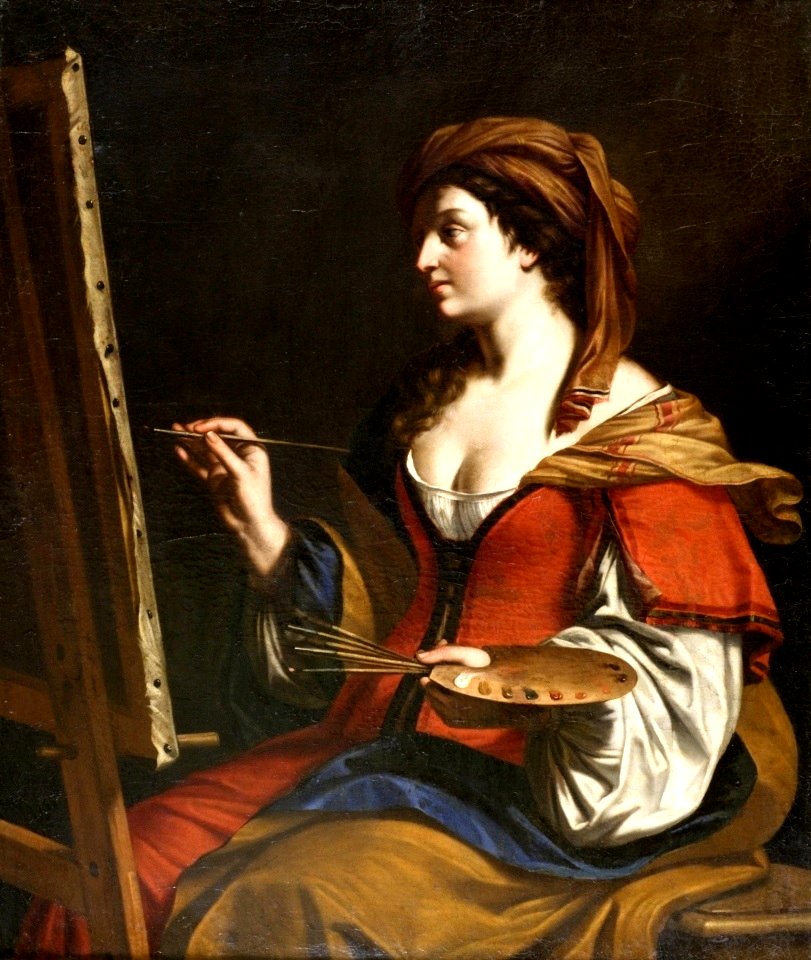 Giovanni Francesco Barbieri (warsztat) - Alegoria Malarstwa