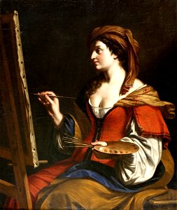 Giovanni Francesco Barbieri (warsztat) - Alegoria Malarstwa