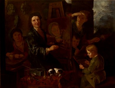 Giovanni Francesco Cipper (b. c. 1670 active 1705-36) - An Artist in his Studio - RCIN 402533 - Royal Collection