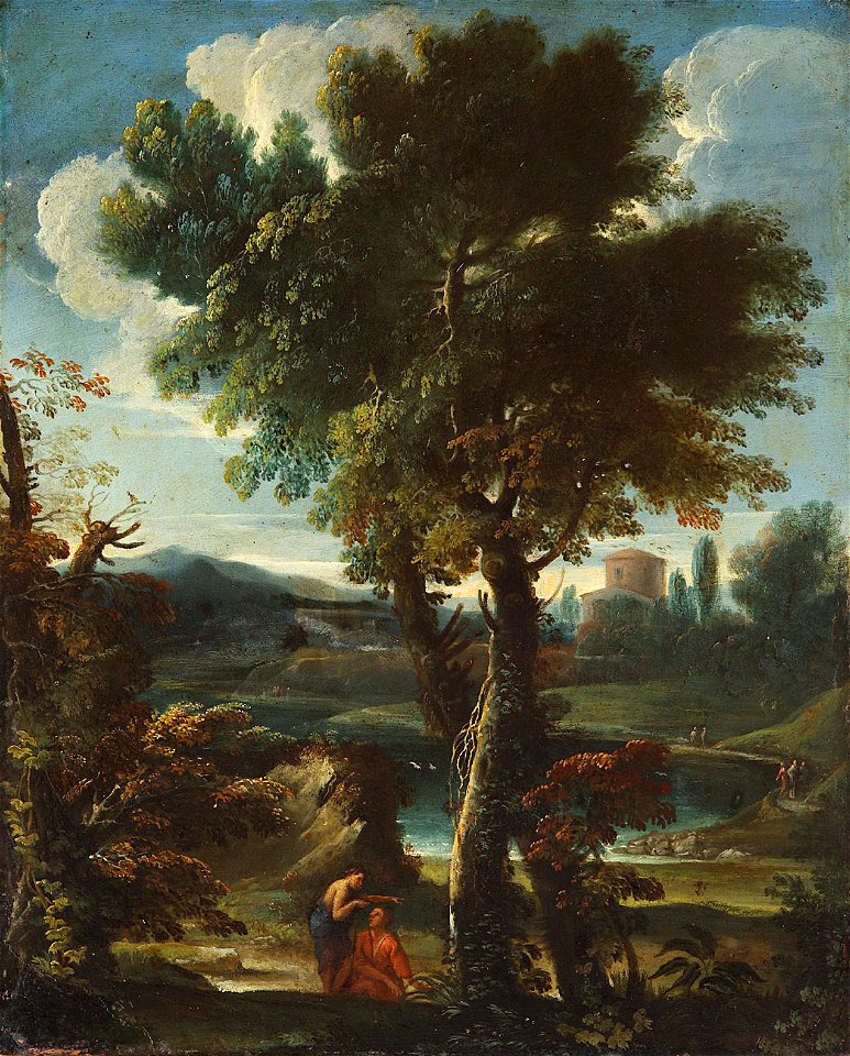 Giovanni Francesco Grimaldi - Landschaft mit Hirten