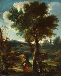 Giovanni Francesco Grimaldi - Landschaft mit Hirten