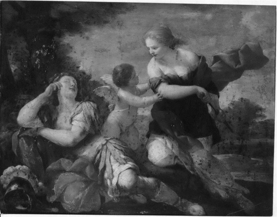 Giovanni Francesco Romanelli (Viterbo c. 1610-Viterbo 1662) - Armida Discovering the Sleeping Rinaldo - RCIN 403223 - Royal Collection
