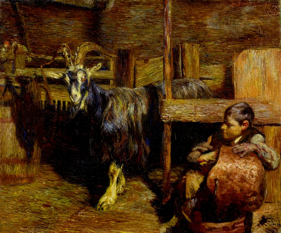 Giovanni Giacometti Im Ziegenstall 1896