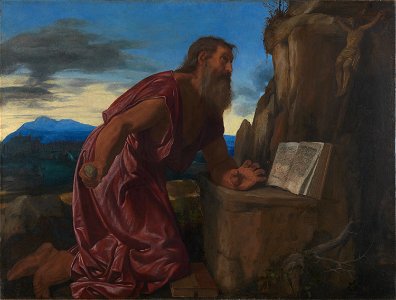 Giovanni Girolamo Savoldo - Saint Jerome - Google Art Project. Free illustration for personal and commercial use.