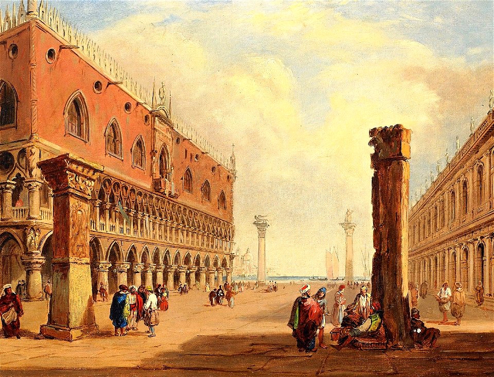 Giovanni Grubacs (attr) Piazetta San Marco