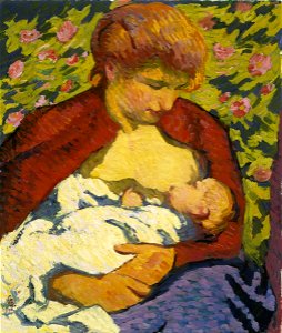Giovanni Giacometti - Young Mother - Google Art Project. Free illustration for personal and commercial use.