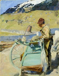 Giovanni Giacometti Der Scherenschleifer 1891