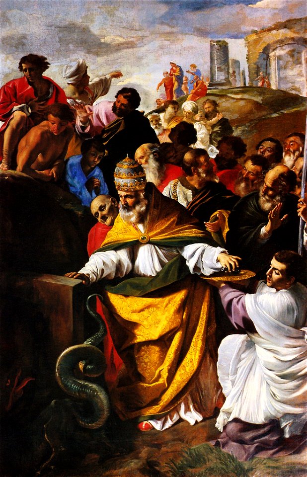 Giovanni Lanfranco - San Silvestro e il drago