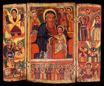 Ethiopian - Triptych, Icon of the Virgin Mary - 2002.3 - Detroit Institute of Arts. Free illustration for personal and commercial use.