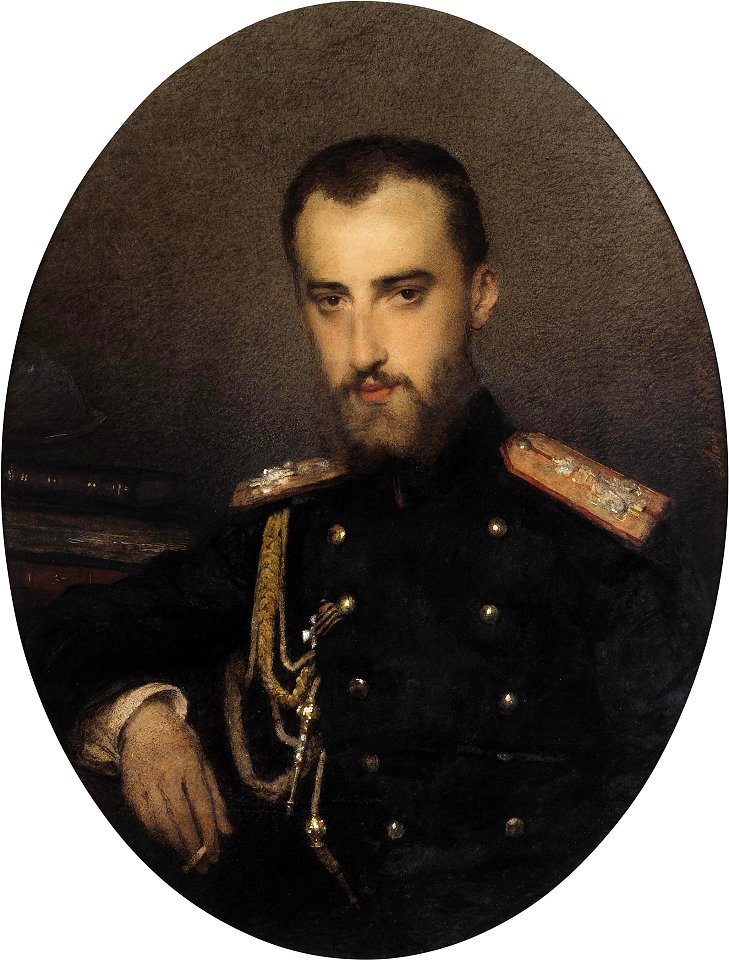 Etlinger (Eristova) Maria Vasilyevna - Portrait of Grand Duke Nikolai Mikhailovich