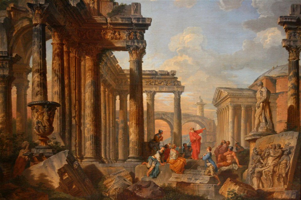 Giovanni Paolo Panini Ruines avec prédicateur