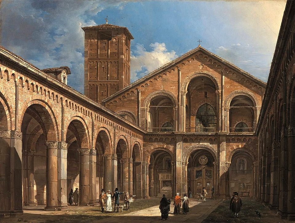 Giovanni Migliara - San Ambrogio in Mailand - WAF 675 - Bavarian State Painting Collections