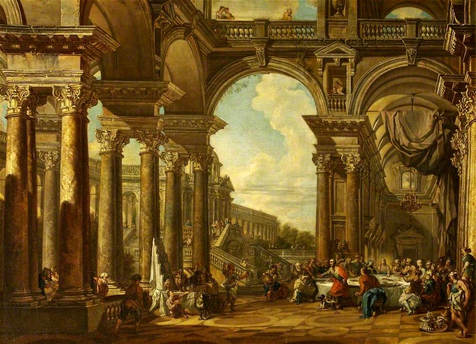 Giovanni Paolo Panini (1691-1765) (after) - The Marriage at Cana, in an Imaginary Architectural Setting - 732087 - National Trust