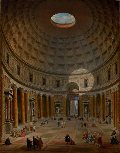 Giovanni Paolo Panini - Interior of the Pantheon, Rome - 1974.39 - Cleveland Museum of Art. Free illustration for personal and commercial use.