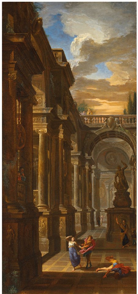 Giovanni paolo panini an architectural capriccio with death of ananias070904)