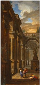 Giovanni paolo panini an architectural capriccio with death of ananias070904)