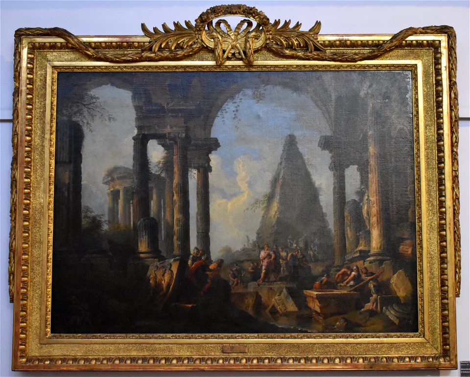 Giovanni Paolo Pannini - Alexandre le grand devant le tombeau d'Achille 01
